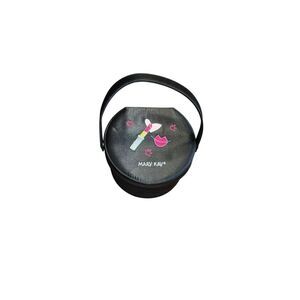 MARY KAY Round Lipstick Make Up Embroidered Bag Case w/ Detachable Handle NEW